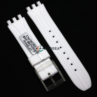 Каучуковый ремешок для часов Swatch Mister Chrono белый RKS-004